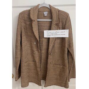 Chico’s Textured Tan Blazer Coat Size 2